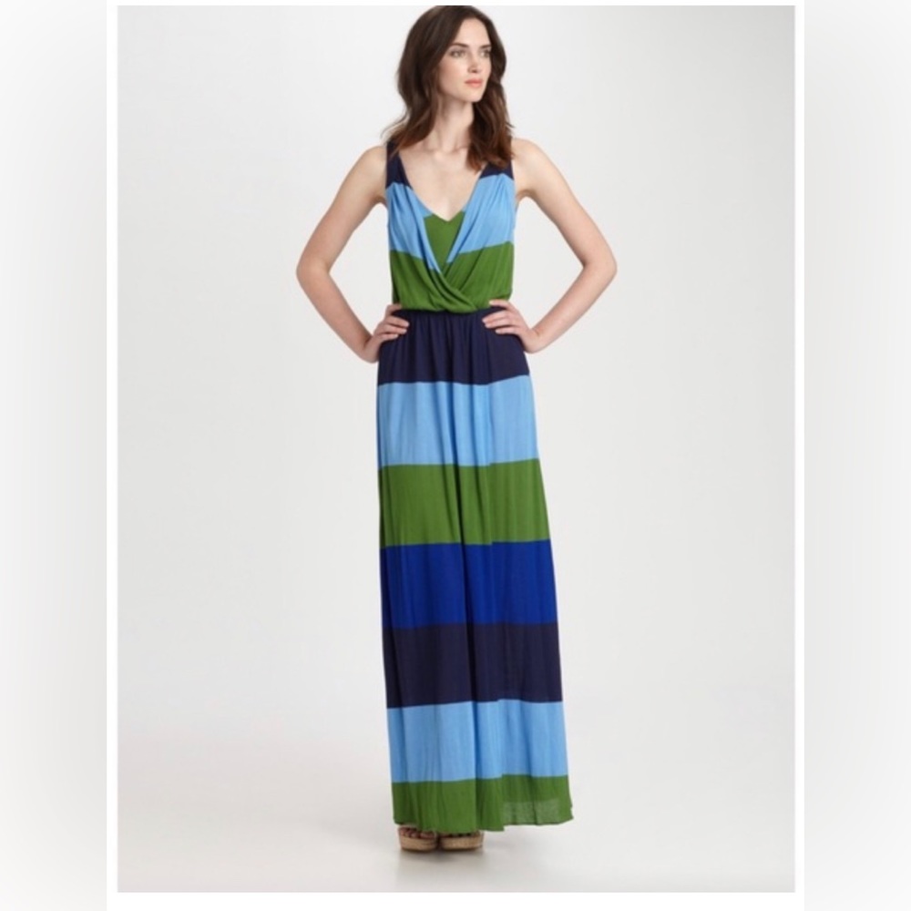 BCBG striped maxi dress